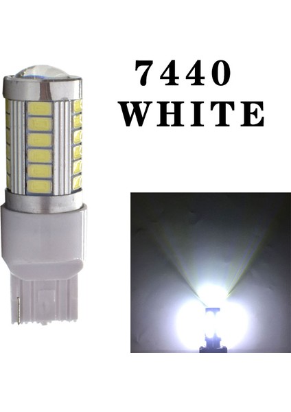 7440 Beyaz 1156 Baw T20 LED Otomotiv Kuyruk Ampul Fren Lambası Araba LED Dönüş Ters Işıkları Gündüz Çalışan Sinyal Lambası (Yurt Dışından)