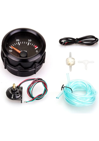 Vakum Stili 52MM Gösterge 12V Su Sıcaklığı Yağ Sıcaklık Göstergesi Yağ Basın Yakıt Volt Göstergesi Hava Yakıt Oranı Boost Egzoz Sıcaklığı Araç Ölçer Siyah Kabuk (Yurt Dışından)