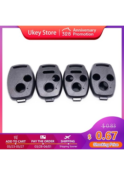 2 Düğme Okeytech Honda Accord Jazz Crv Odyssey Pilot Araba Anahtarı Kabuk Düğmeleri Yedek Kapak Kılıf Fob Bıçak Yok (Yurt Dışından)