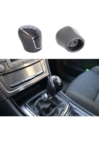 Siyah Deri Eed Manuel Vites Topuzu Çubuk Kolu Ford Mondeo Mk3 Mk4 Iv 4 Odak Mk2 Mk3 Iıı S-Max C-Max Kuga Galaxy Mk2 Mk3 (Yurt Dışından)