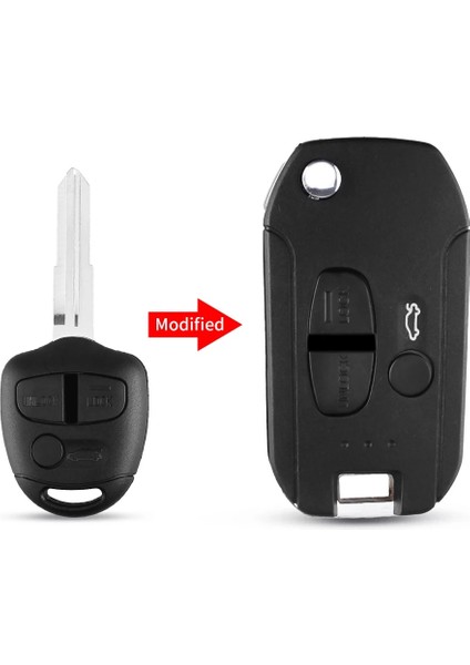 Moldel 11 Tarzı Keyyou 2 Düğme Modifiye Flip Katlanır Uzaktan Anahtar Kabuk Kılıf Mitsubishi Yeni Asx Grandıs Outlander Lancer-Ex Sağ Sol Bıçak (Yurt Dışından)