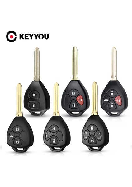 Model 4 Stili Keyyou Anahtar Kabuk Toyota Corolla Camry Reiz Rav4 Taç Avalon Venza Matrix Boş Düğme Uzaktan Araba Anahtarı Durum TOY43 Blade (Yurt Dışından) fiyatları