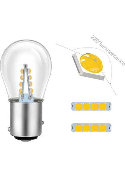 8 LED Sarı 2021 Yeni LED P21W BA15S Araba Işık S Otomatik Araç Geri Dönüş Sinyali Ampul Lambası Drl Beyaz 6000K 12V 24V (Yurt Dışından) indirimleri