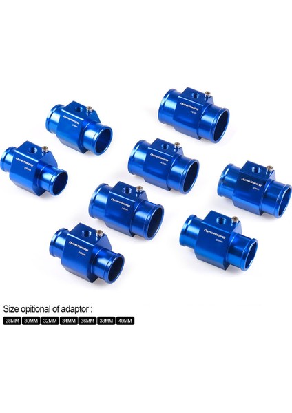 28 mm Mavi Stil Dynoracing Su Sıcaklığı Ölçer Radyatör Sıcaklığı Su Sıcaklığı Ortak Boru Sensörü Adaptörü (Yurt Dışından)