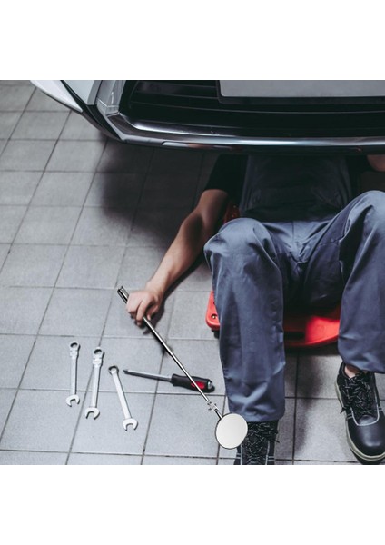 Yeşil Stil Üniversal Teleskopik Katlanır Muayene Aynası Portatif Yuvarlak Kare 360 ​​derece Dönen Muayene Aynası Etal Çerçeveli I (Yurt Dışından) modelleri