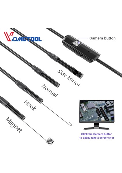 USB Sürüm Stili 2 Milyon 6led'li Android Endoskop Kamera Için Araba USB Otomatik Endoskop Pc Notebook Için Esnek IP67 Su Geçirmez Mikro Kamera (Yurt Dışından)