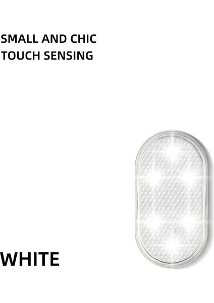 Beyaz Ar Iç Mini Işık Dokunmatik Ortam Işığı Otomatik Tavan Tavan Okuma Lambası LED Araba Styling Dokunmatik Gece Lambası USB Şarj (Yurt Dışından)
