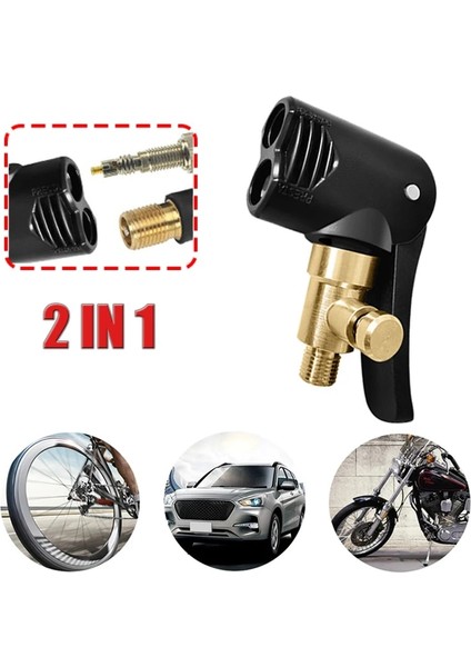 Sönük Stil Olabilir Oto Lastik Vana Pompa Memesi Kelepçesi Sönük Araba Motosiklet Bisiklet Hava Aynası Şişirme Şişirilebilir Pompa Adaptörü Iplik Konnektörü (Yurt Dışından) fiyatları