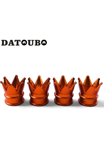 4 Adet Turuncu Stil Datoubo Yeni Gelmesi Renkli Alüminyum Taç Araba Lastiği Vana Kök Kapakları Lastik Hava Toz Kapakları Kamyon Bisiklet Tekerleği Araba Valf Kapağı (Yurt Dışından)