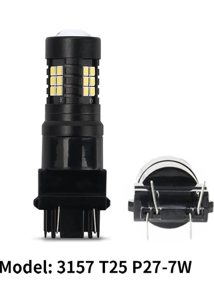 Kehribar Tarzı 3157 T25 Anbu Ba BAY15D T Araba LED Ampul Ön Arka Dönüş Sinyali Drl Fren Lambası Otomatik 12V 24V Beyaz Kırmızı Amber (Yurt Dışından)