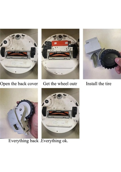 4x Tekerlek Lastikleri Xıaomı 1st 1 S Robotlu Süpürge Roborock S50 S55 S5 Max Tekerlekler Kaymaz Mıjıa Yedek (Yurt Dışından)