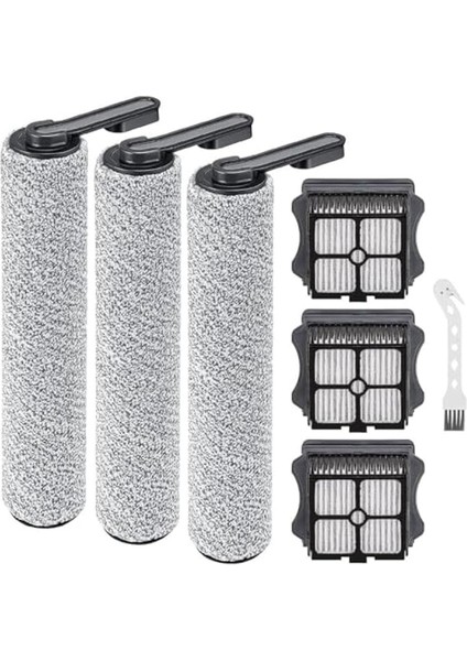 Tineco Floor One S5/floor One S5 Pro 2 Akülü Elektrikli Süpürge Için Yedek Parçalar, 3 Adet Fırça Silindirleri, 3 Adet Hepa Filtre (Yurt Dışından)