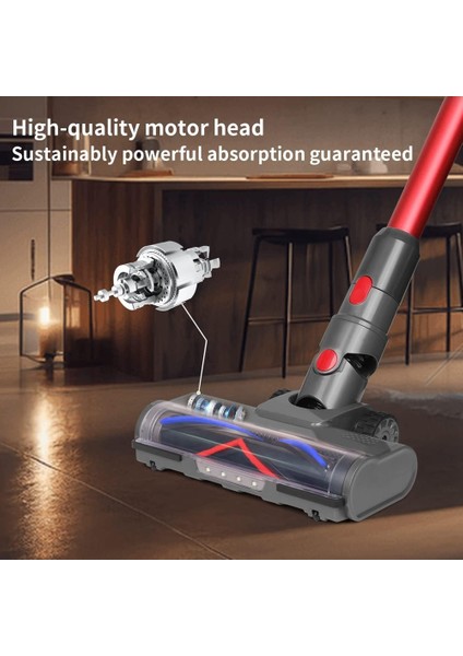 Dyson V7 V8 V10 V11 V15 Elektrikli Süpürgeler Için Fırça, Sert Zeminler ve Halılar Için LED Işıklı Değiştirilebilir Fırça Başlığı (Yurt Dışından)