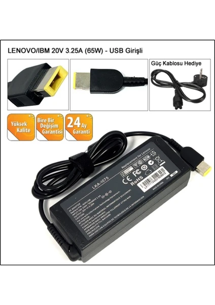 Lenovo Z50-70 Notebook Adaptör ( Lenovo 20V 3.25  65W )