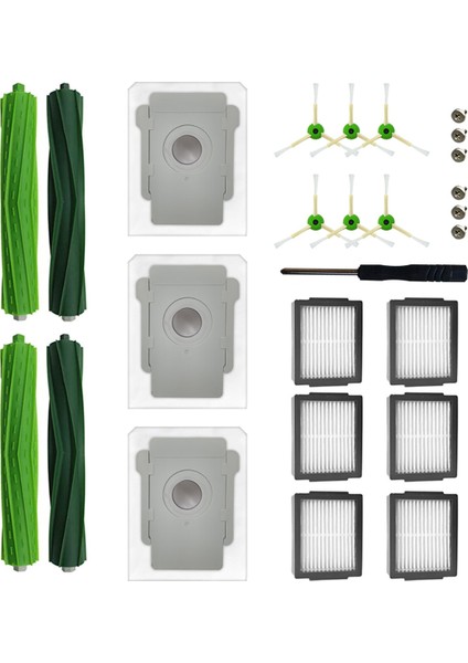 Irobot Roomba I7+ J7 Plus J7+ I3 Plus I3+ I4 I4+ I6 I6+ I8 I8+ E5 E6 E7 Kauçuk Fırçalar Filtreler Için Yedek Parçalar (Yurt Dışından)