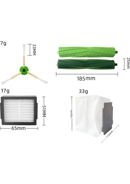Irobot Roomba I7+ J7 Plus J7+ I3 Plus I3+ I4 I4+ I6 I6+ I8 I8+ E5 E6 E7 Kauçuk Fırçalar Filtreler Için Yedek Parçalar (Yurt Dışından) fırsatları