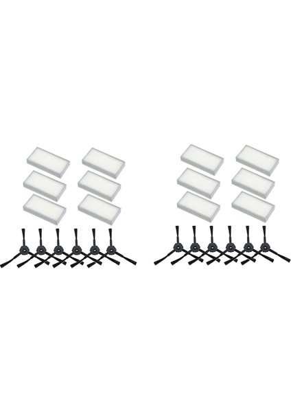 2x Ilife Süpürme Robotu Aksesuarları Için Uygun V3 V3S V5 V5S Pro Yan Fırça Hepa Filtre Ekranı (Yurt Dışından)