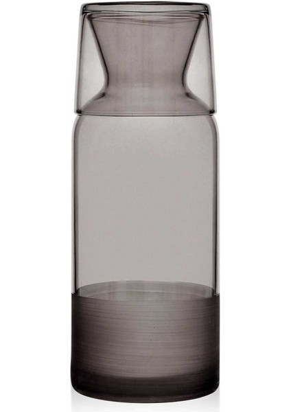 Matte Bardaklı Sürahi - Siyah - 700 ml