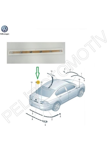 Passat B8 Bagaj Kapak Passat Yazı 3G9853687C fiyatları