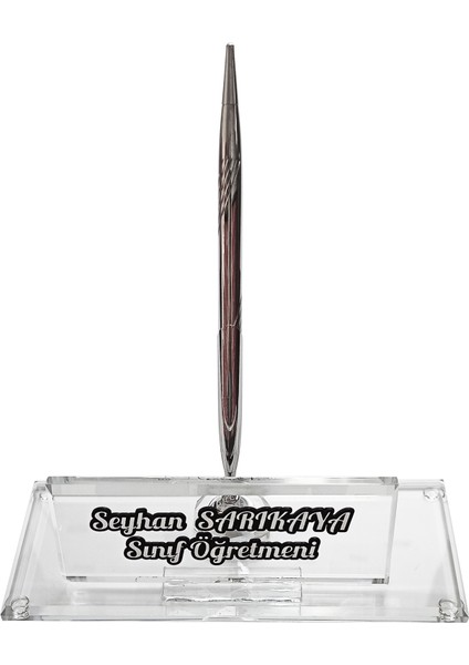 Kristal Masa Isimliği Kalemli Ofis Hediyesi M133SLVR