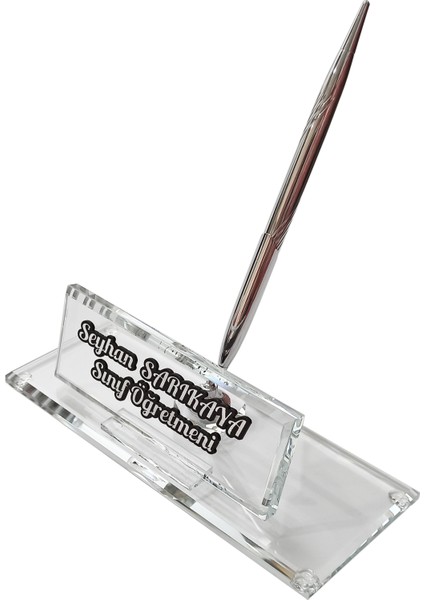 Kristal Masa Isimliği Kalemli Ofis Hediyesi M133SLVR fiyatları