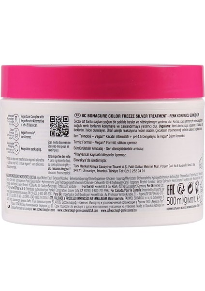 3 Adet Schwarzkopf Renk Koruyucu Gümüş Kür 500ML