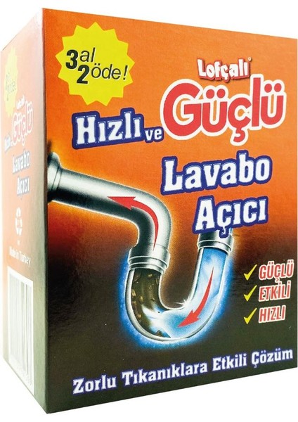 Lavabo Açıcı 60 gr x 3'lü x 4 Paket