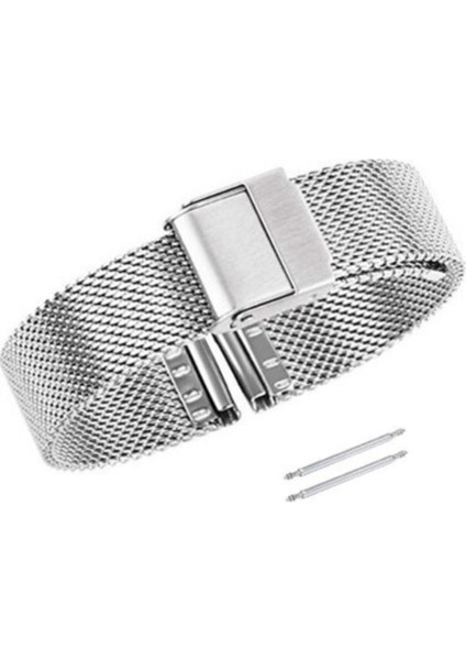 Gümüş Hasır Çelik Saat Kordon 20MM890416049233561 fiyatları