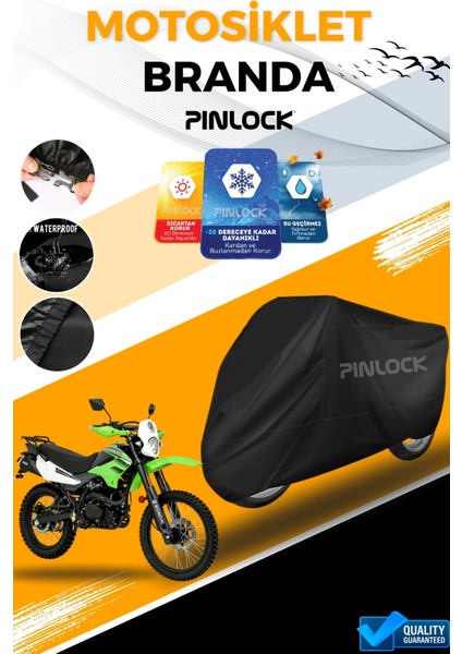 Mondial Xtreme Su Geçirmez Siyah Motosiklet Brandası Miflonlu Kalın Premium Kumaş Clipsli