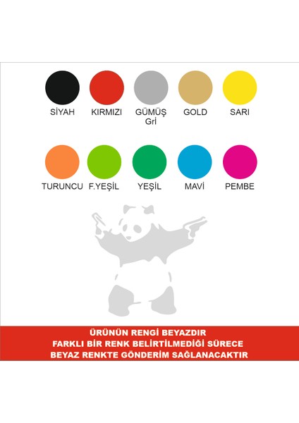Silahşör Panda Sticker