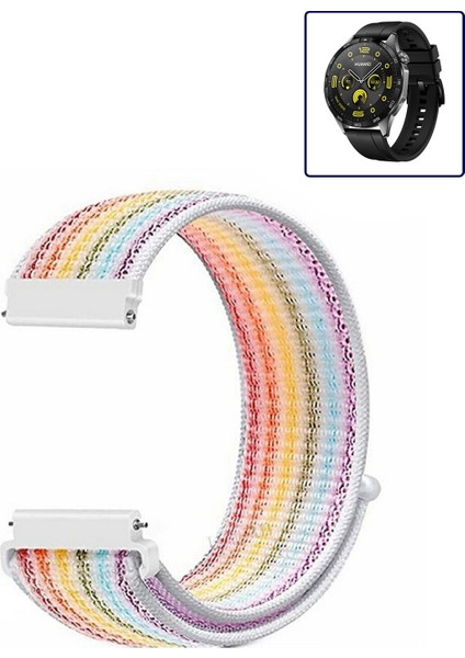 Huawei Watch Gt4 46MM Uyumlu Kordon Kumaş Desenli Cırt Cırtlı Spor Kayış fiyatları