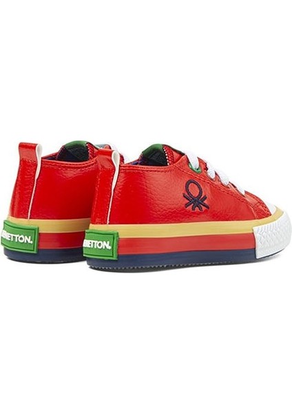 Unisex Çocuk Benetton Renkli Tabanlı Çocuk Sneakers BN-30444