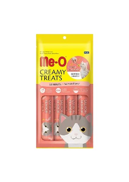 Me-O Creamy Somon Balıklı Sıvı Kedi Ödülü 4X15 gr