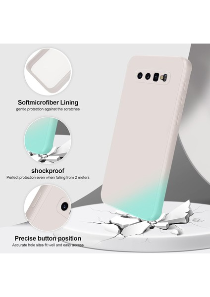 Samsung Galaxy S10 Plus Için Ince Yumuşak Likit Silikon Tampon Telefon Kılıfı - Beyaz (Yurt Dışından) fiyatları