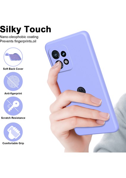 Motorola Edge 40 Pro Için Ince Likit Silikon Yumuşak Telefon Kılıfı - Mor (Yurt Dışından) fiyatları