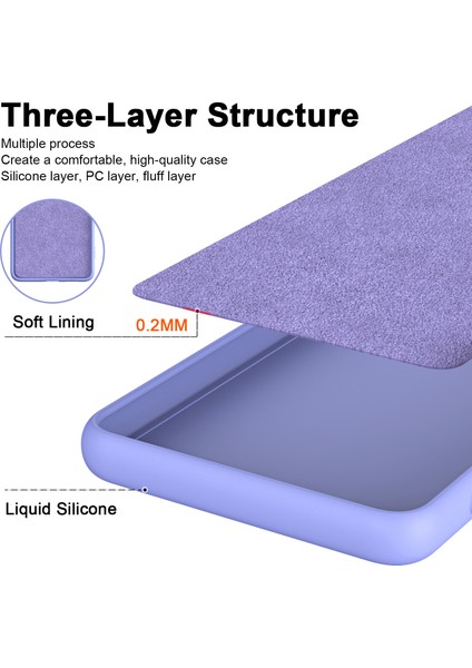 Motorola Edge 40 Pro Için Ince Likit Silikon Yumuşak Telefon Kılıfı - Mor (Yurt Dışından) modelleri