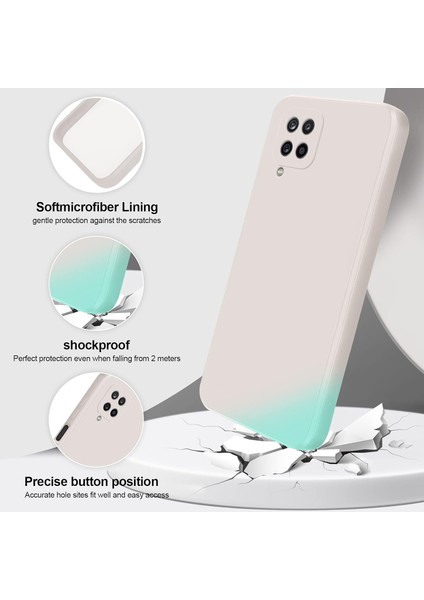 Samsung Galaxy A12 Için Ince Yumuşak Likit Silikon Tampon Telefon Kılıfı - Beyaz (Yurt Dışından) fiyatları