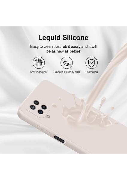 Samsung Galaxy A12 Için Ince Yumuşak Likit Silikon Tampon Telefon Kılıfı - Beyaz (Yurt Dışından) fırsatları