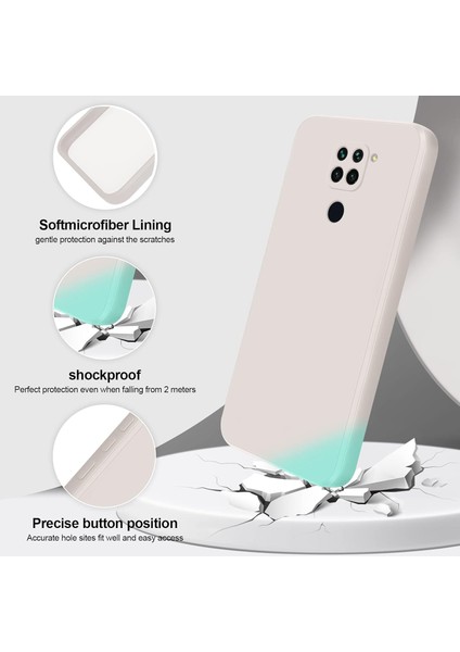Xiaomi Redmi Note 9 Için Ince Yumuşak Likit Silikon Tampon Telefon Kılıfı - Beyaz (Yurt Dışından) fiyatları