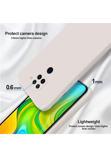 Xiaomi Redmi Note 9 Için Ince Yumuşak Likit Silikon Tampon Telefon Kılıfı - Beyaz (Yurt Dışından) modelleri