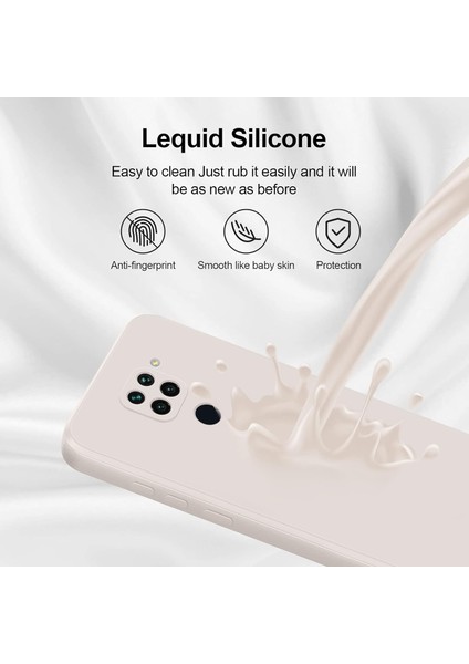 Xiaomi Redmi Note 9 Için Ince Yumuşak Likit Silikon Tampon Telefon Kılıfı - Beyaz (Yurt Dışından) fırsatları