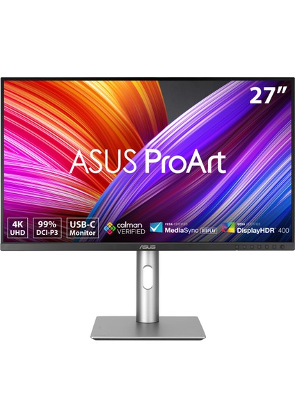 ASUS PROART PA279CRV 27 4K IPS HDR 3840 x 2160 5MS DP HDMI USB-C MM VESA 3YIL  99% DCI-P3, 99% Adobe RGB,PIVOT Monitör, PD 96W