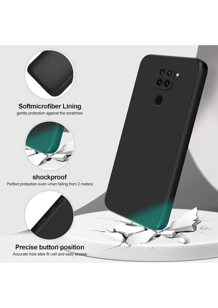 Xiaomi Redmi Note 9 Için Ince Yumuşak Likit Silikon Tampon Telefon Kılıfı - Siyah (Yurt Dışından)