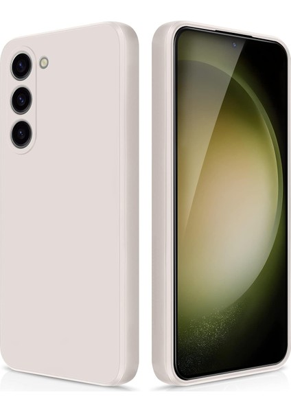 Samsung Galaxy S23 Için Ince Yumuşak Likit Silikon Tampon Telefon Kılıfı - Beyaz (Yurt Dışından)