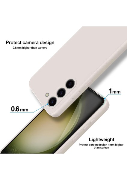 Samsung Galaxy S23 Için Ince Yumuşak Likit Silikon Tampon Telefon Kılıfı - Beyaz (Yurt Dışından) modelleri