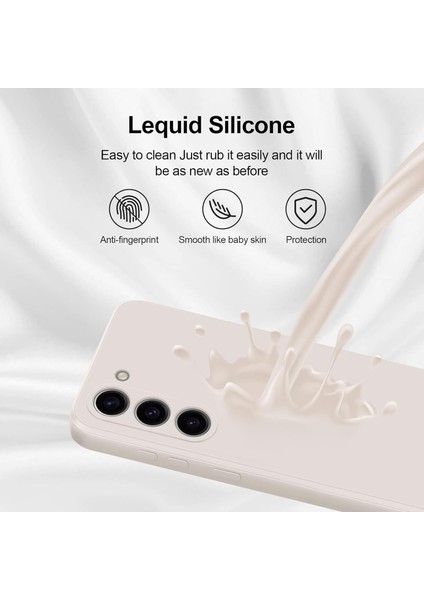 Samsung Galaxy S23 Için Ince Yumuşak Likit Silikon Tampon Telefon Kılıfı - Beyaz (Yurt Dışından) fırsatları
