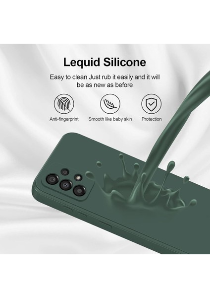 Samsung Galaxy A53 5g Için Ince Yumuşak Likit Silikon Tampon Telefon Kılıfı - Gece Yeşili (Yurt Dışından) modelleri