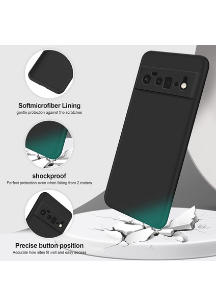 Google Pixel 6 Pro Için Ince Yumuşak Likit Silikon Tampon Telefon Kılıfı - Siyah (Yurt Dışından) fiyatları