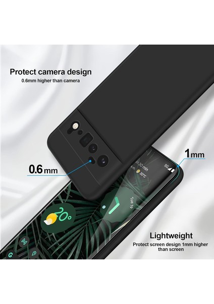 Google Pixel 6 Pro Için Ince Yumuşak Likit Silikon Tampon Telefon Kılıfı - Siyah (Yurt Dışından) modelleri