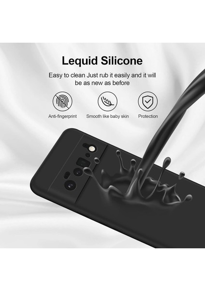 Google Pixel 6 Pro Için Ince Yumuşak Likit Silikon Tampon Telefon Kılıfı - Siyah (Yurt Dışından) fırsatları